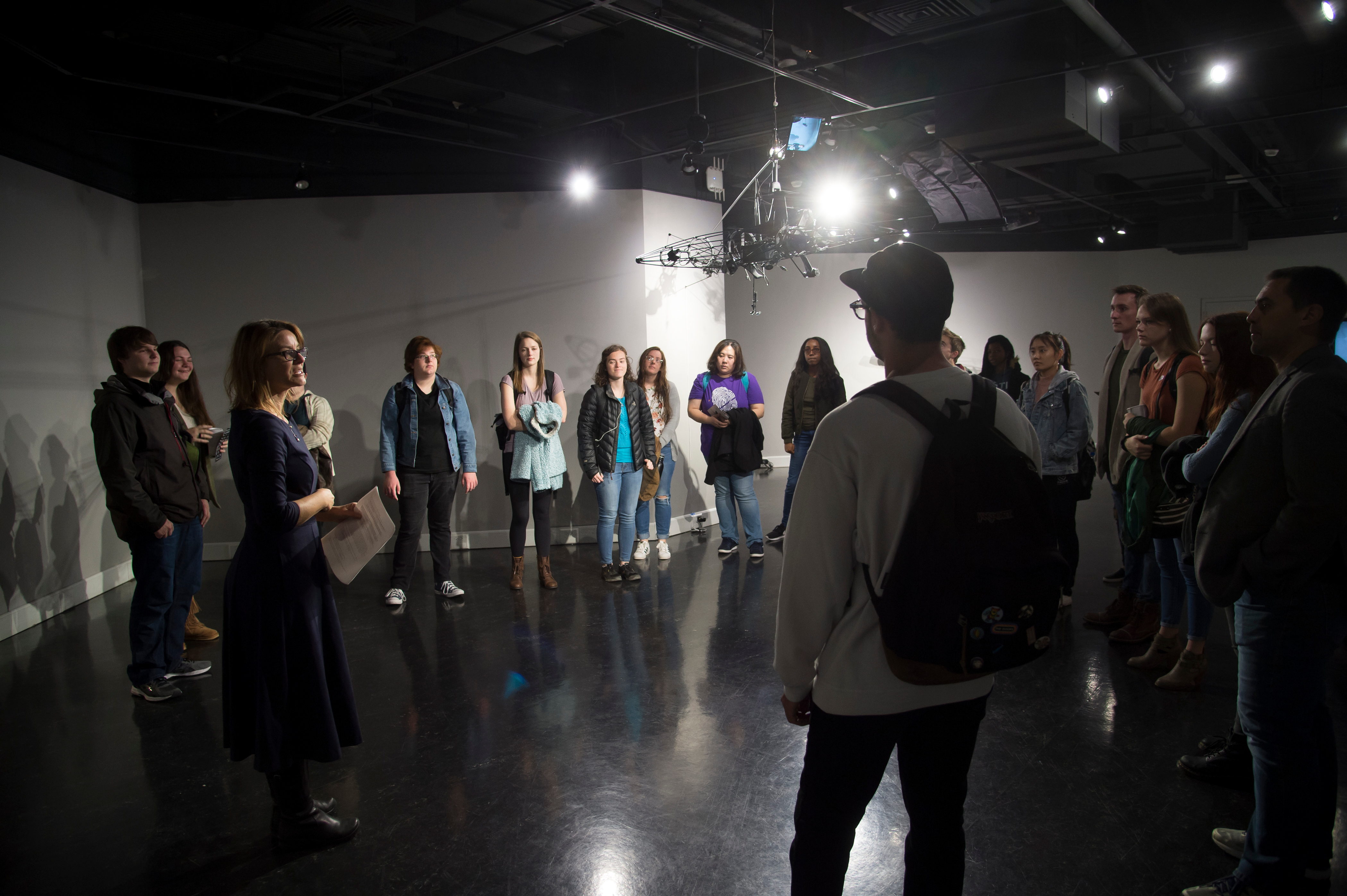 Technology Art Exhibit, Ringel Gallery, Björn Schülke, Artist, "Sentinel is watching you"